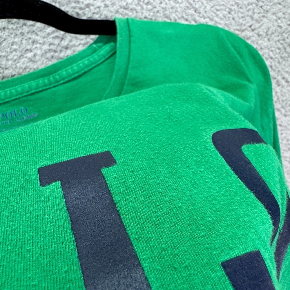 Polo Ralph Lauren Tshirt Mens XL‎ Green Crewneck Preppy Lounge Active Everyday